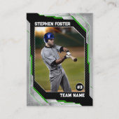 Custom Green Baseball Trading Kaart Baseball Playe Contactkaartje (Voorkant)