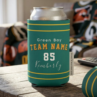 Custom Green Bay Football Personalized name Seltzer Blikjeskoeler
