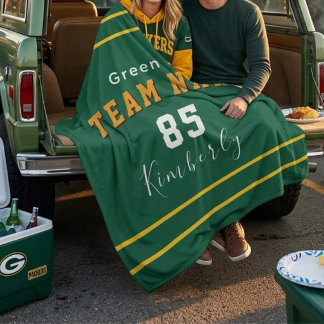 Custom Green Bay Football Personalized Sherpa Deken