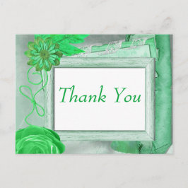 Custom Green Bedankt Briefkaart