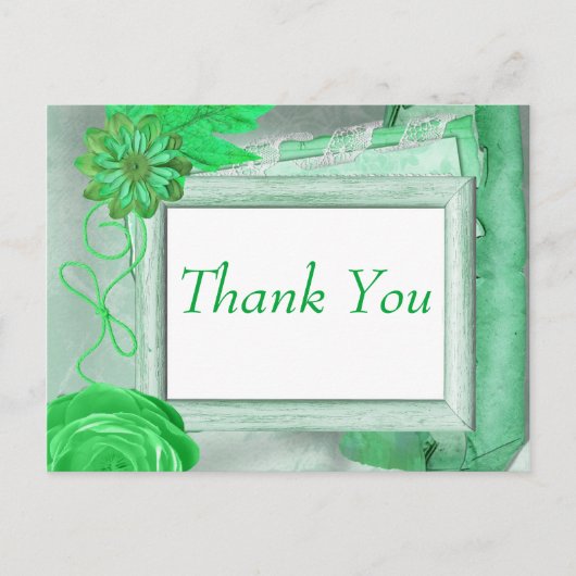 Custom Green Bedankt Briefkaart (Voorkant)