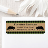 Custom Green Black Country Check Plaid Pattern Etiket (Insitu)