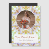 Custom Green Brown Star Wedding Dank u kaart Magnetische Uitnodiging (Voorkant / Achterkant)