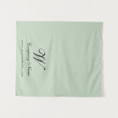Custom Green Business Table Runner Banner Script Wandkleed (Voorkant (horizontaal))