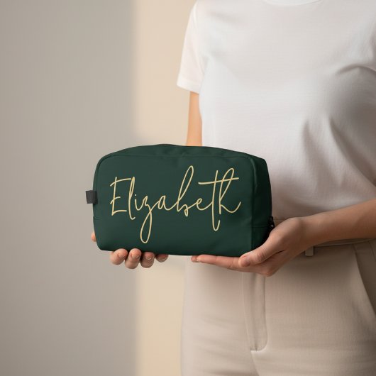 Custom Green Cosmetic Pouch Gift for Mom & Grandma Toilettasje