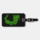 Custom Green Dragon Herensuge Bagagelabel (Voorkant horizontaal)