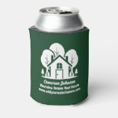 Custom Green Forest House Real Estate Company Blikjeskoeler (Blikje Achterkant)