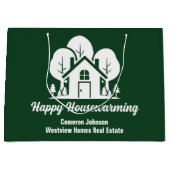 Custom Green Forest House Real Estate Company Groot Cadeauzakje (Voorkant)