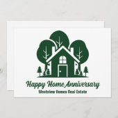 Custom Green Forest House Real Estate Company Kaar (Voorkant / Achterkant)