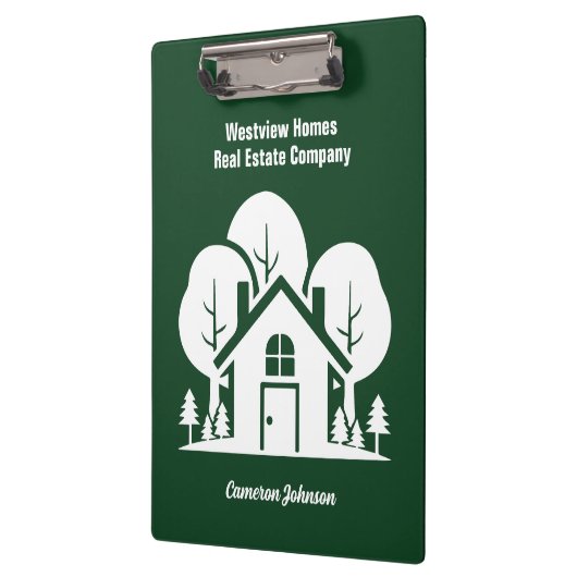 Custom Green Forest House Real Estate Company Klembord (Links)