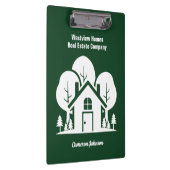 Custom Green Forest House Real Estate Company Klembord (Rechts)