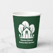 Custom Green Forest House Real Estate Company Papieren Bekers (Achterkant)