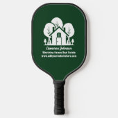 Custom Green Forest House Real Estate Company Pickleball Paddle (Voorkant)