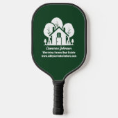 Custom Green Forest House Real Estate Company Pickleball Paddle (Achterkant)