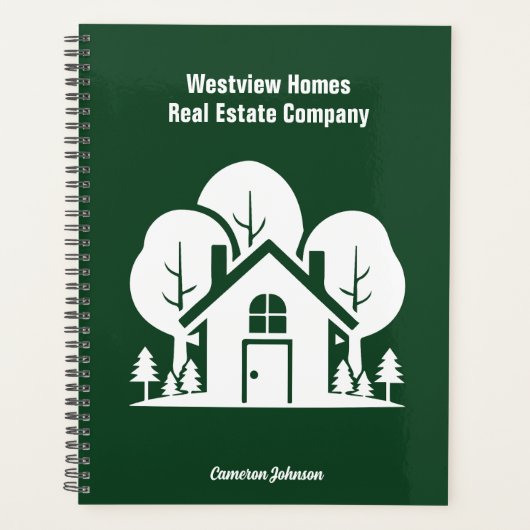 Custom Green Forest House Real Estate Company Planner (Voorkant)