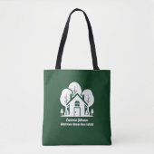 Custom Green Forest House Real Estate Company Tote Bag (Voorkant)