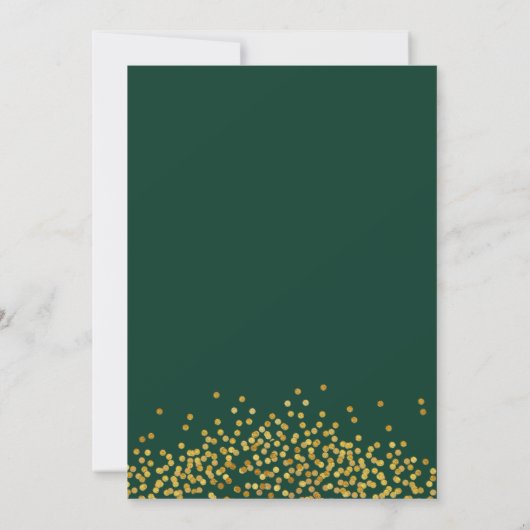 Custom green Gold confetti logo Gala corporate Kaart (Achterkant)