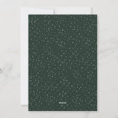 Custom Green Gold Snowy Photo Merry Kerstmis Kaart (Achterkant)