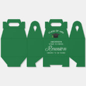Custom Green High School Alumni Reunion Party Bedankdoosjes (Ongevouwen)