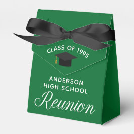 Custom Green High School Reunion Party Bedankdoosjes