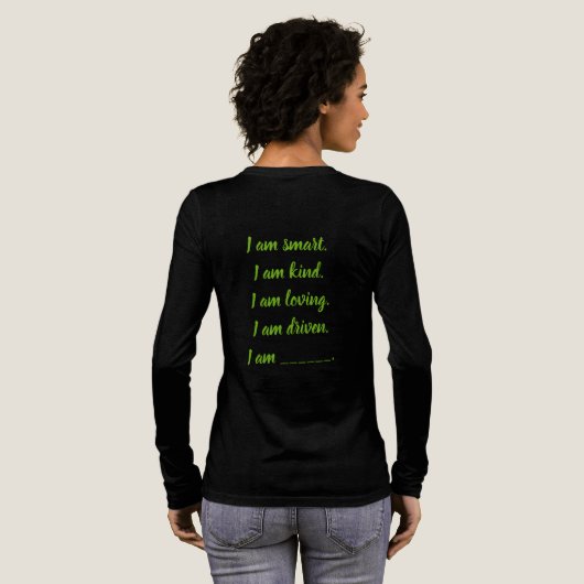 Custom GREEN I Am Tri-Blend Shirt (Achterkant)