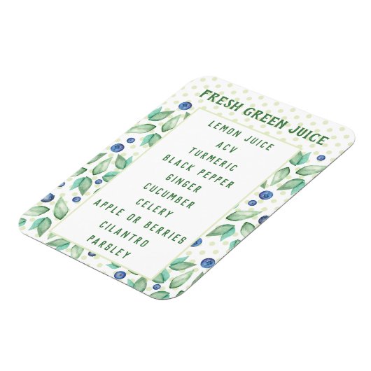 Custom Green Juice Magnet Magneet (Linkerzijde)