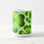 Custom Green Lucky Clover Pattern Gift Koffiemok (Center)