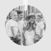 Custom Green Nativity Photo Acrylic Christmas Ornament (achterkant)