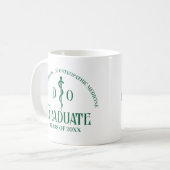 Custom Green Osteopathic Medical School Afstuderen Koffiemok (Voorkant links)