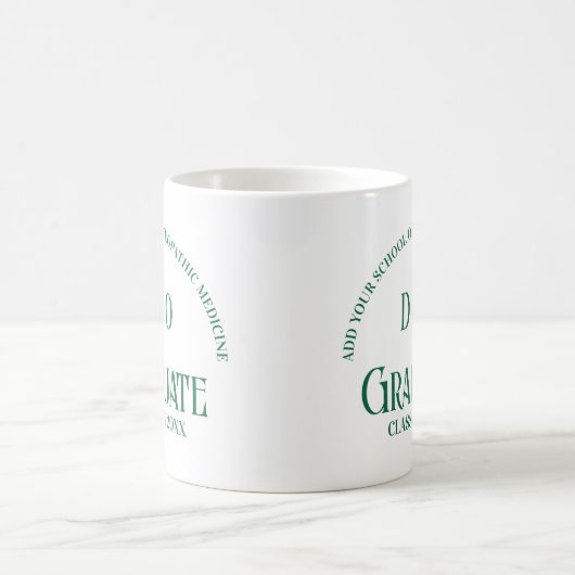 Custom Green Osteopathic Medical School Afstuderen Koffiemok (Center)
