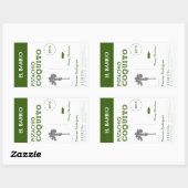 Custom Green Puerto Rican Coquito Rechthoekige Sticker (Vel)