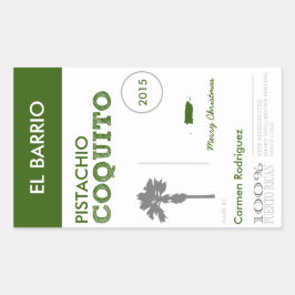 Custom Green Puerto Rican Coquito Rechthoekige Sticker