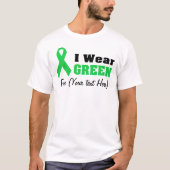 Custom Green Ribbon Awareness T-shirt (Voorkant)