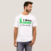 Custom Green Ribbon Awareness T-shirt (Voorkant volledig)