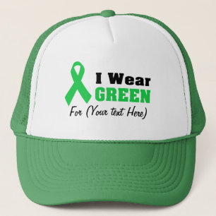 Custom Green Ribbon Awareness Trucker Pet