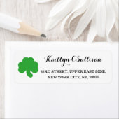 Custom Green Shamrock Clover Irish St Patricks Day Etiket (Insitu)