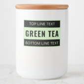 Custom Green Tea Container Label for Kitchen Stora Voedselcontainer Etiket (Voorkant)