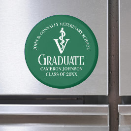Custom Green Veterinaire School Afstuderen Magneet