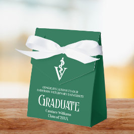 Custom Green Veterinaire School Graduation Party Bedankdoosjes