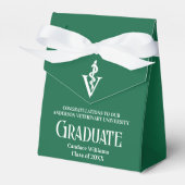 Custom Green Veterinaire School Graduation Party Bedankdoosjes (Voorkant Zijde)