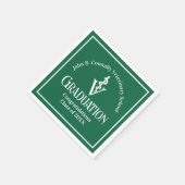 Custom Green Veterinaire School Graduation Party Servet (Hoek)