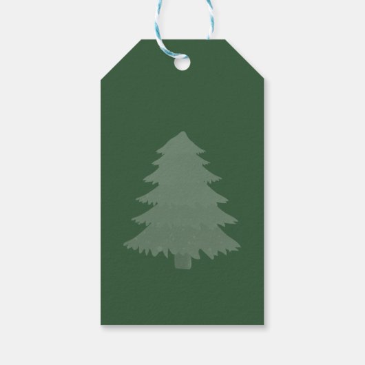 Custom Green Whimsical Doodle Christmas Cadeaulabel (Achterkant)