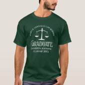 Custom Green White Law School Afstuderen T-shirt (Voorkant)