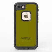 Custom Green-Yellow Phone Case with Personalized N (Achterkant)