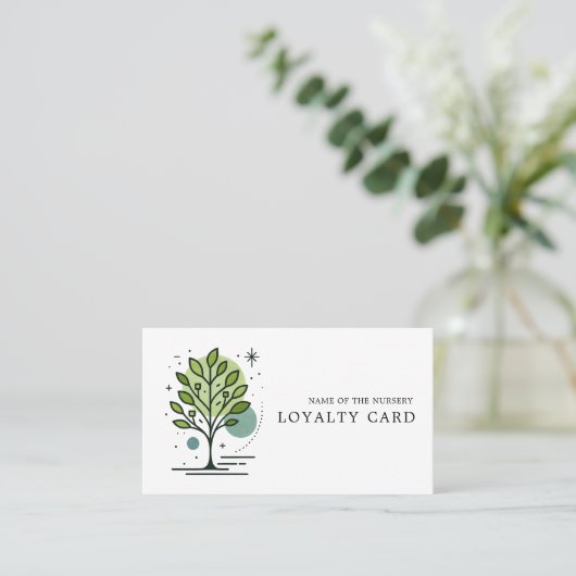 Custom Greenleaf Nursery Branding Loyalty Card (Staand voorkant)