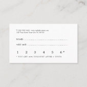 Custom Greenleaf Nursery Branding Loyalty Card (Achterkant)