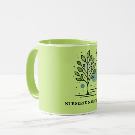 Custom Greenleaf Nursery Branding Mok (Voorkant links)