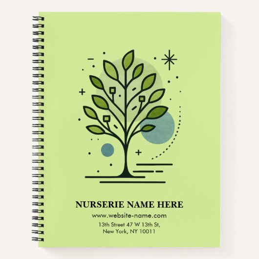 Custom Greenleaf Nursery Branding  Notitieboek (Voorkant)