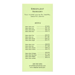 Custom Greenleaf Nursery Branding Reclamekaart