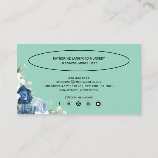 Custom Greenleaf Nursery Branding Visitekaartje (Achterkant)